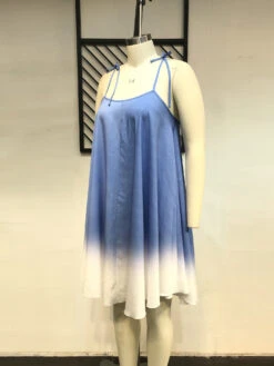 Plus Size Contrast Color Camisole Dress -Women's Clothing Shop P 20210702114259785 664