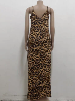 New Leopard V Neck Maxi Dress -Women's Clothing Shop P 20210819174359103 984
