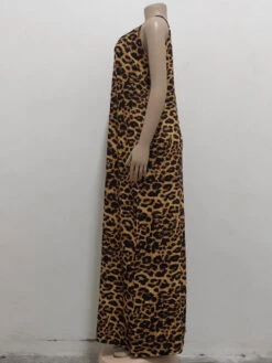 New Leopard V Neck Maxi Dress -Women's Clothing Shop P 20210819174405398 652