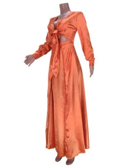 Sexy V Neck Tie Wrap Maxi Dress 12 Sexy V Neck Tie Wrap Maxi Dress -Women's Clothing Shop P 20210918164744967 142