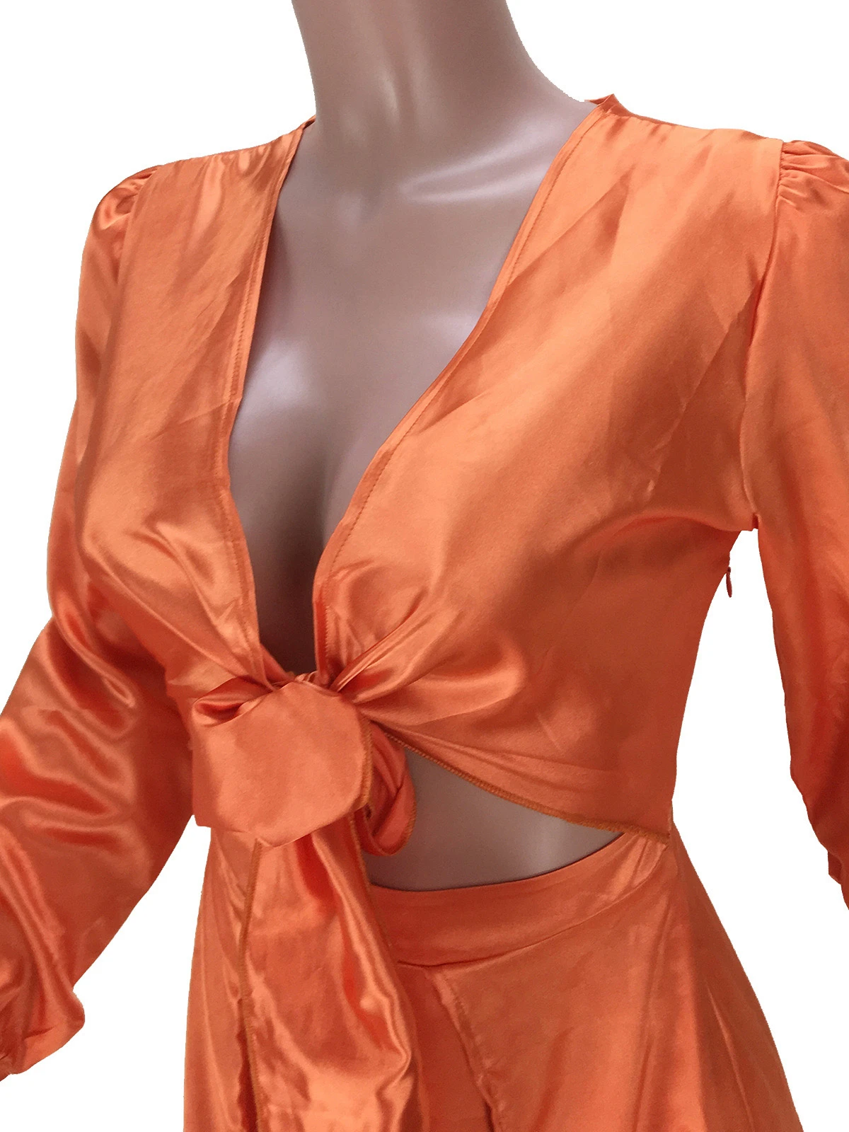 Sexy V Neck Tie Wrap Maxi Dress 8 Sexy V Neck Tie Wrap Maxi Dress - Image 6