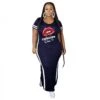 Plus Size Mouth Letter Striped Loose Maxi Dress -Women's Clothing Shop P 20220222160353362 165