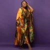 Plus Size Fashion Loose Printed Half Sleeve Maxi Dress -Women's Clothing Shop P 20220322120012881 753