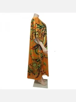 Plus Size Fashion Loose Printed Half Sleeve Maxi Dress -Women's Clothing Shop P 20220322120019895 419
