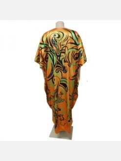 Plus Size Fashion Loose Printed Half Sleeve Maxi Dress -Women's Clothing Shop P 20220322120022016 827