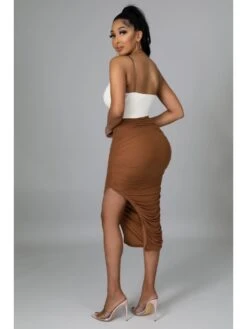 Sexy Hollowed Out Irregular Split Hem Suspender Dress -Women's Clothing Shop P 20220330140643505 160