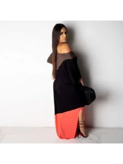Casual Loose Colorblock Women's Maxi Dress -Women's Clothing Shop P 20220422235437866 738