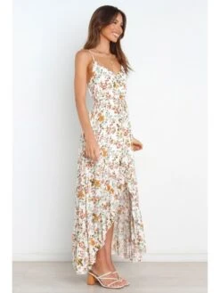 Fashion Casual Split Hem Floral Long Dress -Women's Clothing Shop P 20220428000538564 505