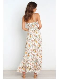 Fashion Casual Split Hem Floral Long Dress -Women's Clothing Shop P 20220428000541114 596