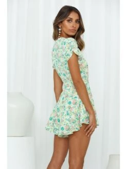 Fashion V-Neck Print Short Sleeve Dress -Women's Clothing Shop P 20220601205347550 893