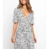Summer V-Neck Leopard Short Sleeve Dress -Women's Clothing Shop P 20220602095138750 685