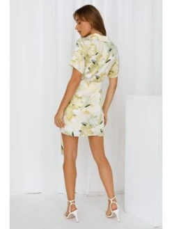 Fashion V-Neck Short Sleeve Printed Dress -Women's Clothing Shop P 20220602130353063 626