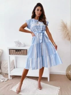 Summer Fashion Short Sleeve Irregular Girl Dress