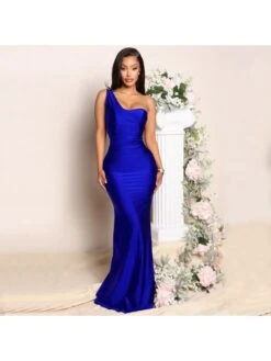 Fashion Sexy Pure Color Long Dress
