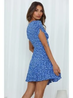 Summer Floral V-Neck Short Sleeve Dress -Women's Clothing Shop P 20220623141550763 314