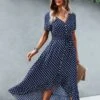 Vacation Dots Ruffles Ladies Maxi Dress -Women's Clothing Shop P 20220624193300263 883