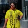 Casual Letter Printed Plus Size T Shirt Dress -Women's Clothing Shop P 20220628175511953 812