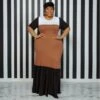 Casual Color Blocking Plus Size Maxi Dress -Women's Clothing Shop P 20220630143707095 424