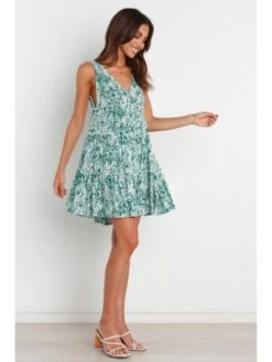 Floral Printing Patchwork Summer Dress -Women's Clothing Shop P 20220705181304548 435