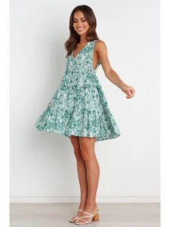 Floral Printing Patchwork Summer Dress -Women's Clothing Shop P 20220705181307182 942