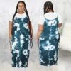 Plus Size Printing Short Sleeve Two-Piece Dress Set -Women's Clothing Shop P 20220728171658801 537