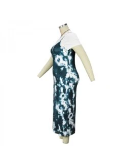 Plus Size Printing Short Sleeve Two-Piece Dress Set -Women's Clothing Shop P 20220728171708497 251