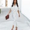 Casual Fashion Polka-Dot Lace Up Women's Dress -Women's Clothing Shop P 20220812115741316 777