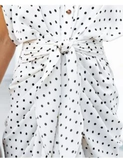 Casual Fashion Polka-Dot Lace Up Women's Dress -Women's Clothing Shop P 20220812115748331 132