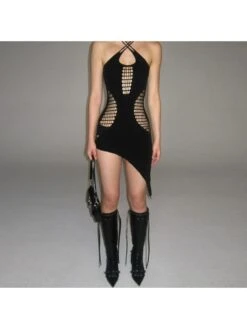 Nightclub Cut Out Sleeveless Mini Dress -Women's Clothing Shop P 20221219122901487 207