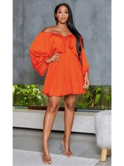 Pure Color Sexy Elegant Dress