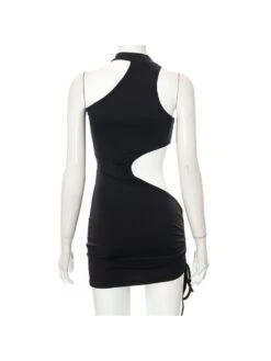 Sexy Cut Out Ruched Sleeveless Bodycon Mini Dress -Women's Clothing Shop P 20230209104731233 225