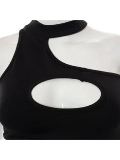 Sexy Cut Out Ruched Sleeveless Bodycon Mini Dress -Women's Clothing Shop P 20230209104733530 808