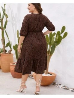 2023 Summer V-Neck Plus Size Short Sleeve Dress 15 2023 Summer V-Neck Plus Size Short Sleeve Dress -Women's Clothing Shop P 20230220095332984 243