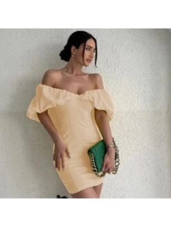 Stylish Off The Shoulder Women Short Dress