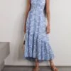 Designer Embroidery Sleeveless Ruffles Maxi Dress -Women's Clothing Shop P 20230427161203917 131