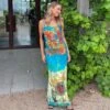Fashion Retro Printing Sleeveless Maxi Dress -Women's Clothing Shop P 20230510194214998 679
