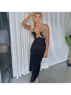 Sexy Party Backless Split Hem Maxi Dress -Women's Clothing Shop P 20230512155423779 244