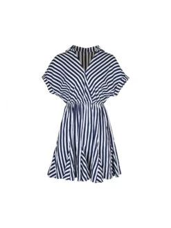 Casual Navy Blue Striped Women's Dress -Women's Clothing Shop P 20230523193031367 662