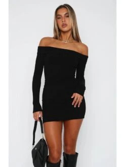 Women's Off Shoulder Long Sleeve Dress