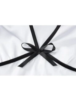 Women's V-Neck Bow Patchwork Dress -Women's Clothing Shop P 20230615122850393 804