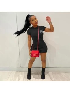 Women's Casual Printing Short Sleeve Dress