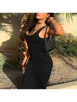 Sexy Backless Tight Maxi Dress -Women's Clothing Shop P 20230630114942433 914