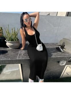 Sexy Backless Tight Maxi Dress -Women's Clothing Shop P 20230630114944885 873