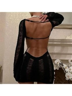 Backless Sexy Short Sleeveless Dress -Women's Clothing Shop P 20230706141558062 792