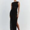 Crochet See Through Long Sleeveless Dress -Women's Clothing Shop P 20230706141641830 532