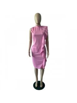 Magenta Pink Women's Casual Sleeveless Dress -Women's Clothing Shop P 20230708182120349 271