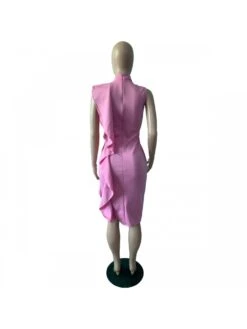 Magenta Pink Women's Casual Sleeveless Dress -Women's Clothing Shop P 20230708182125204 296
