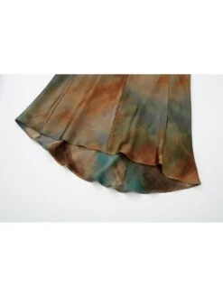 Elegant Satin Print Spaghetti Straps Maxi Dress -Women's Clothing Shop P 20230712125856058 940