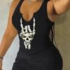 Fashion Skull Printed Sleeveless Slim Dress -Women's Clothing Shop P 20230713140921586 392
