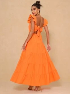 Pastoral Style Backless High Waist Dress -Women's Clothing Shop P 20230720120128307 478